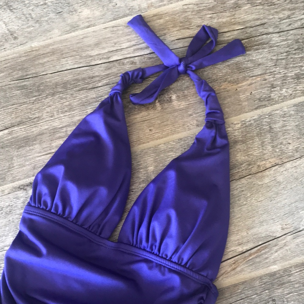 Beach Rays Purple Halter Bathing Suit - Picture 2 of 6